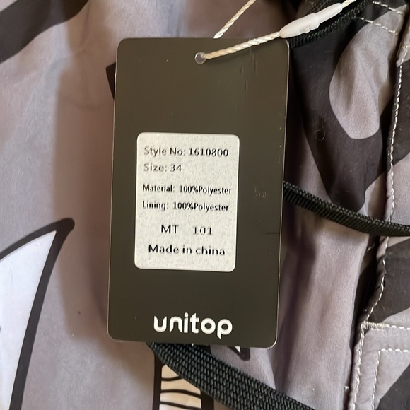 unitop Men's Swim Trunks Beachwear Quick Dry Hawaiian Printed size 34 NWT - Picture 4 of 8